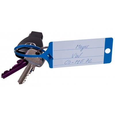 Sleutellabel PP met trekstrip Blauw - 300 stuks